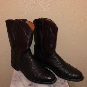 Lucchese Men's Coleman Quill Ostrich Boots w/box